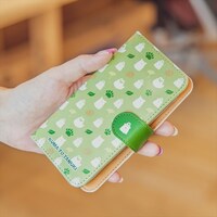 「クマたぬ手帳型Androidケース」