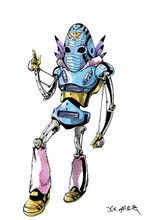 荒木飛呂彦描き下ろしのスタンド・ジョジョサピエンス。(c)荒木飛呂彦＆LUCKY LAND COMMUNICATIONS／集英社