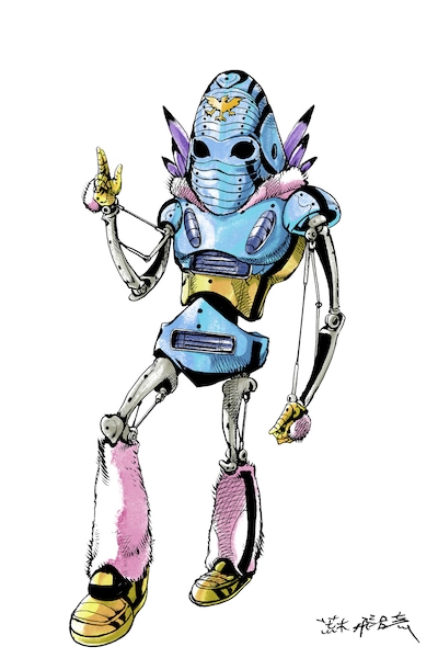 荒木飛呂彦描き下ろしのスタンド・ジョジョサピエンス。(c)荒木飛呂彦＆LUCKY LAND COMMUNICATIONS／集英社