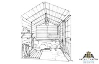 「KING OF PRISM -Shiny Seven Stars-」より、香賀美タイガの実家の設定画。