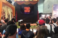 アニメ「ゾンビランドサガ」キックオフムービー公開時の様子。