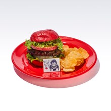 「リュークも大好きリンゴのバーガー（コンソメポテト添え）」(c)大場つぐみ・小畑健／集英社