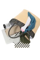 八乙女楽モデルのかごバッグ使用例。