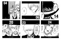 アニメイトで「BLEACHイラスト集 JET」を購入した人に配布される「日めくりBLEACH」の絵柄。