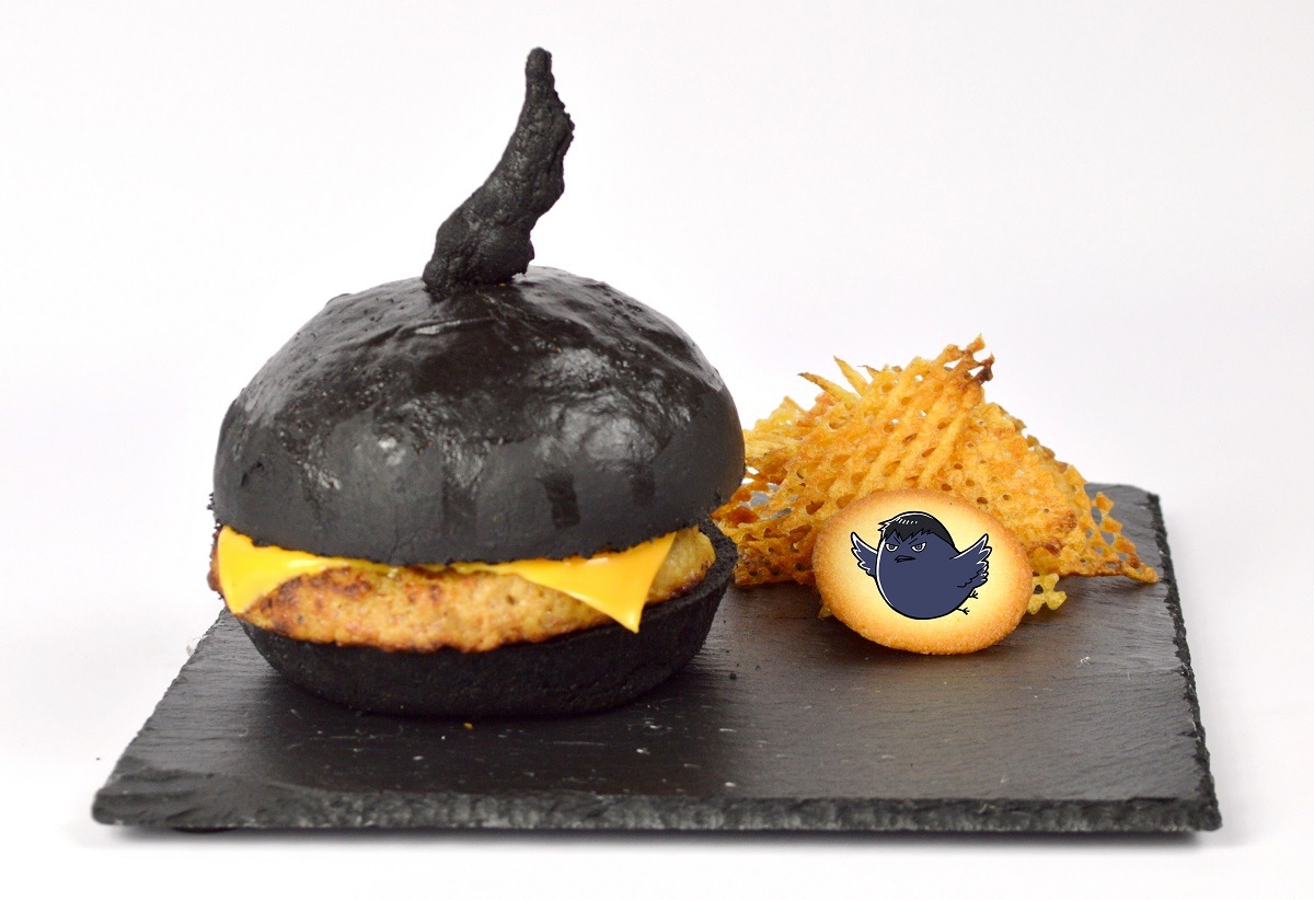 「走れ 走れ 跳べ 跳べ これを食べたければ!!! 烏野バーガー」