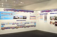 企画展「アニメと鉄道展」より、「ラブライブ！サンシャイン!!」のコーナー。