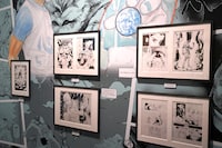 「HUNTER×HUNTER」の展示コーナー。(c)POT(冨樫義博)1998-2018年／集英社