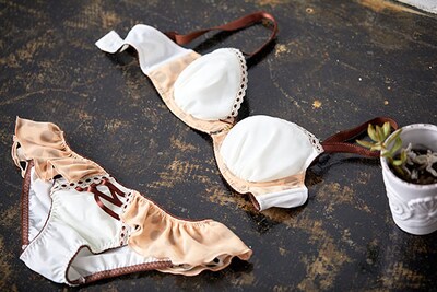 「けものフレンズ」サーバルモデルのランジェリーセット。