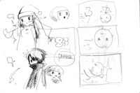 「岡崎京子を探せ▽ DOUBLLE KNOCKOUT 2049」ラフ