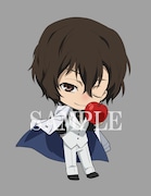 アニメイト限定版特典のラバーストラップ、太宰治。