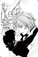 米代恭と大童澄瞳によるコラボイラストのラフ。