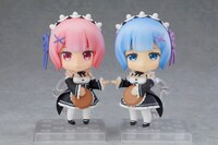 「ねんどろいど ラム」「ねんどろいど レム」と組み合わせた様子。