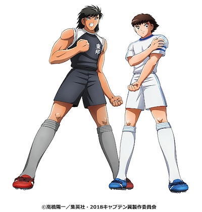 大空翼と日向小次郎のビジュアル。