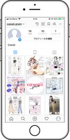 「cawaii_gram」ホーム画面のイメージ。