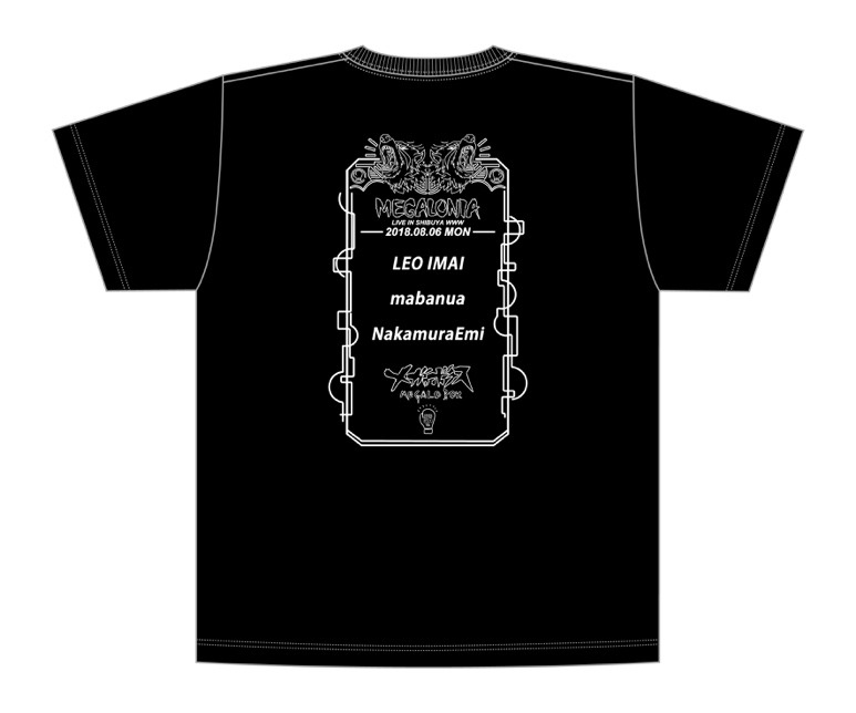 「メガロボクス presents メガロニア in SHIBUYA WWW」で販売される、森山洋監督描き下ろしイラストをあしらったTシャツ。
