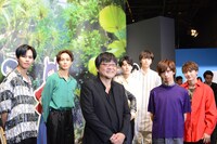 「未来のミライ展～時を越える細田守の世界『時をかける少女』『サマーウォーズ』『おおかみこどもの雨と雪』『バケモノの子』」イベントの様子。超特急と細田守。