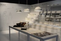 くんちゃん家の美術設計を見ることができるエリア。ダイニングがリアルな大きさで再現されている。