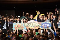 「僕のヒーローアカデミア THE MOVIE ～2人の英雄～」完成披露の様子。