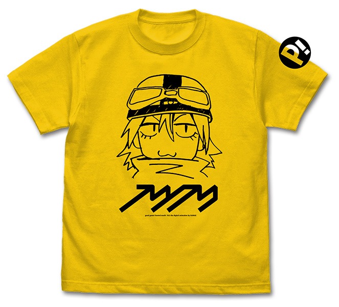 「FLCL ハル子 Tシャツ」イエロー