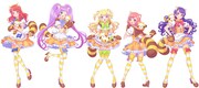 「プリティーオールフレンズ」と「あらいぐまラスカル」のコラボビジュアル。