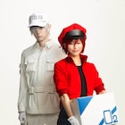 舞台「はたらく細胞」和田雅成扮する白血球&七木奏音扮する赤血球のツーショット