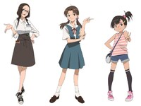 洞木3姉妹。左から長女の洞木コダマ、次女の洞木ヒカリ、3女の洞木ノゾミ。(c)カラー