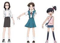 洞木3姉妹。左から長女の洞木コダマ、次女の洞木ヒカリ、3女の洞木ノゾミ。(c)プロジェクト シンカリオン・JR-HECWK/超進化研究所・TBS　(c)カラー