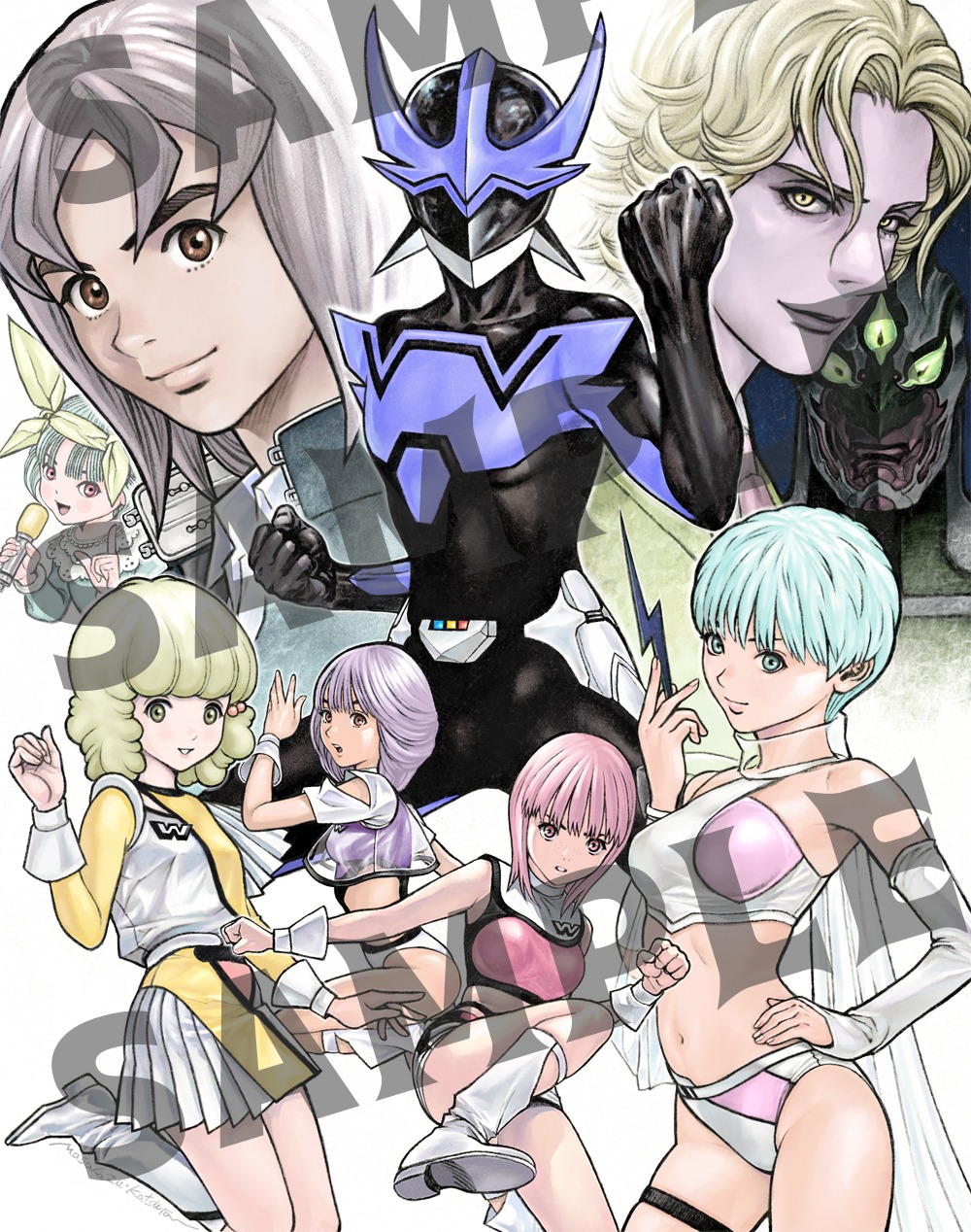 桂正和描き下ろしのボックスイラスト。