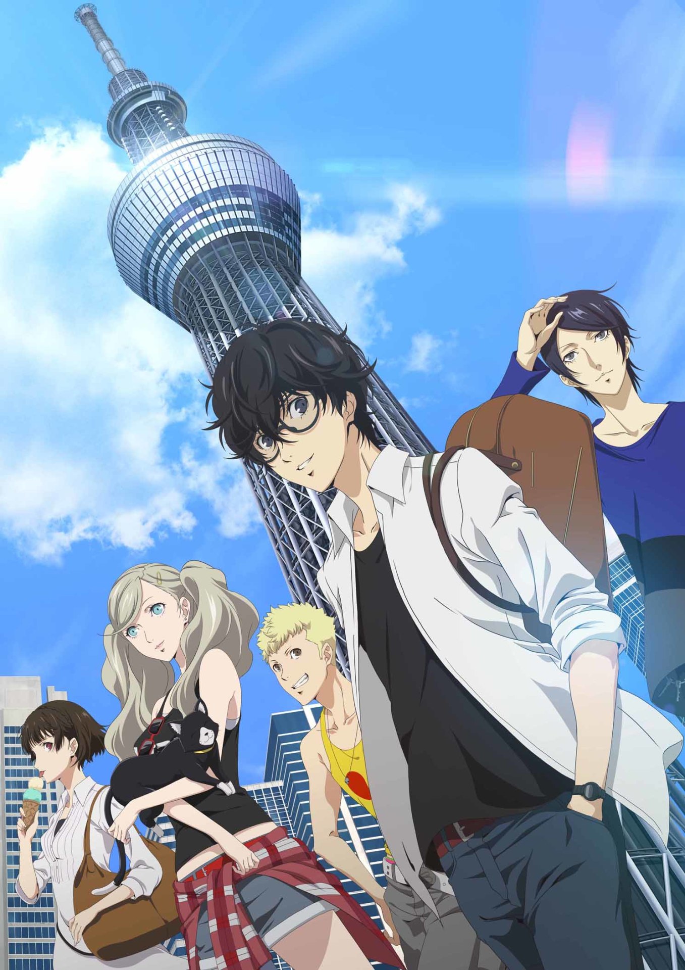 アニメ「ペルソナ5」と東京スカイツリーのコラボビジュアル。