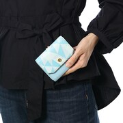 四葉環をモチーフにしたミニ財布の使用例。