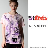「深夜！天才バカボン」とアパレルブランド・h.NAOTOのコラボTシャツ