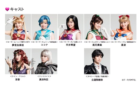 「“Pretty Guardian Sailor Moon" The Super Live」東京プレビュー公演のキャラクタービジュアル。
