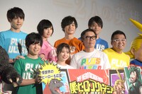 「僕のヒーローアカデミア THE MOVIE ～2人の英雄～」公開記念舞台挨拶の様子。