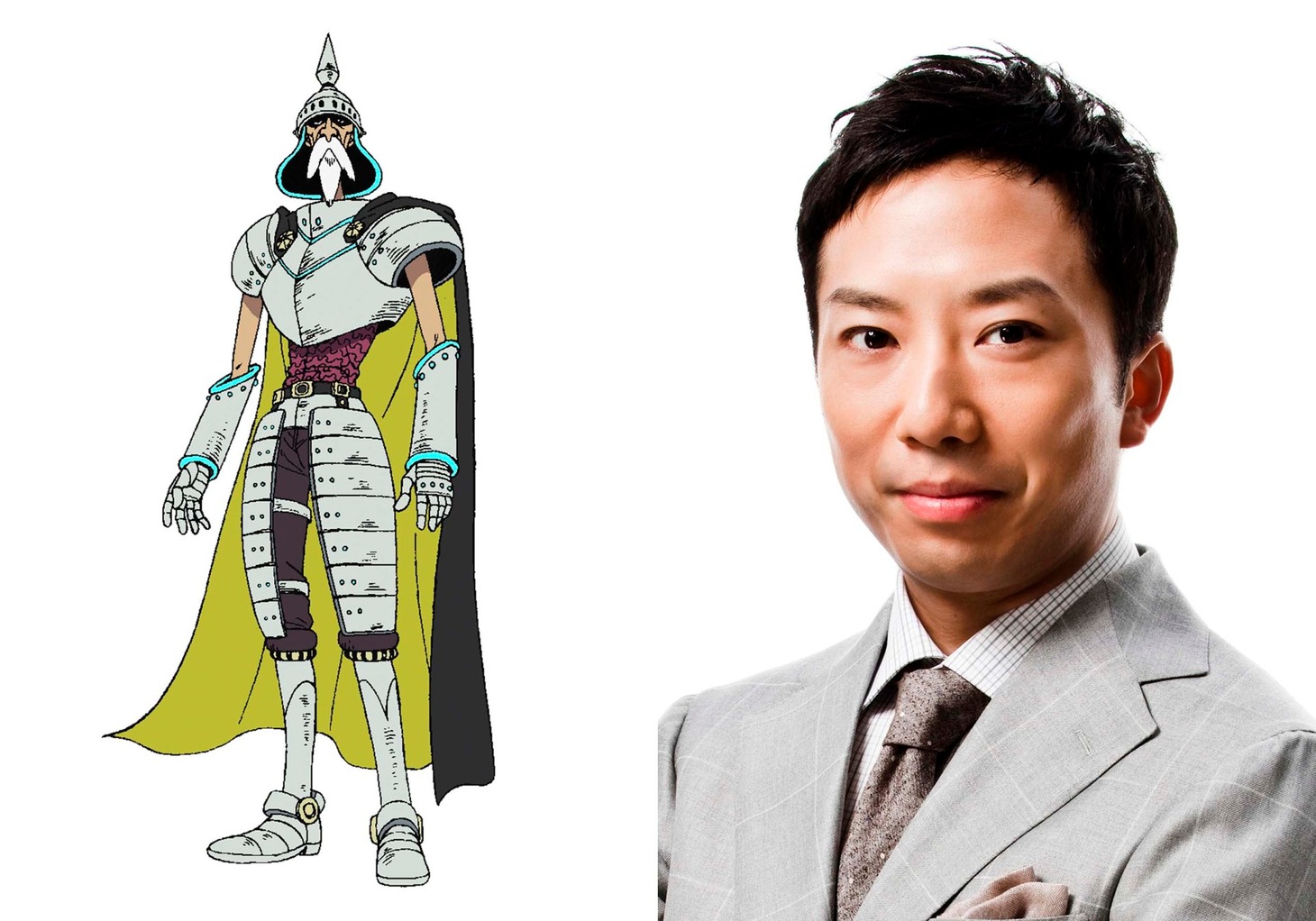 ガン・フォールのキャラクタービジュアル（左）、市川猿之助（右）。