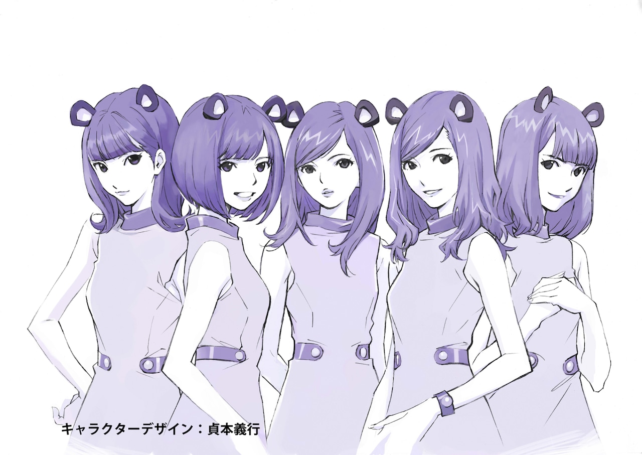 貞本義行による“マウスバンド ”のキャラクターデザイン。