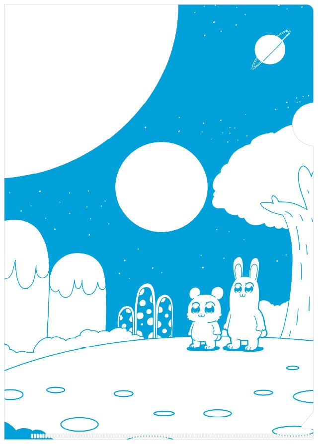 「ポプテピピックフレーム切手セット（B）」のクリアファイル。