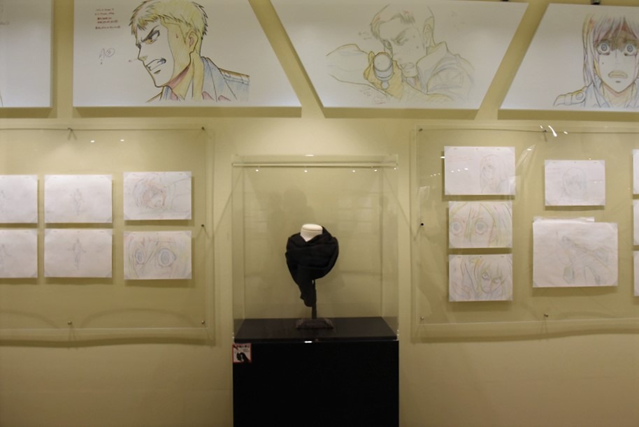 「進撃の巨人 THE ANIMATION GALLERY」の様子。