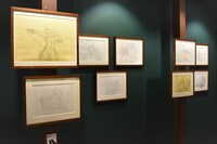 「進撃の巨人 THE ANIMATION GALLERY」の様子。