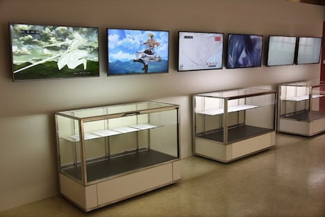 「進撃の巨人 THE ANIMATION GALLERY」内、「メイキングオブ進撃の巨人」エリアの様子。