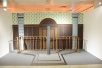 「進撃の巨人 THE ANIMATION GALLERY」フォトスポットの様子。