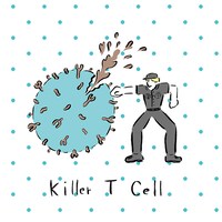 キラーT細胞のイラスト。