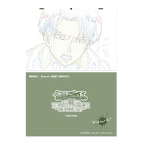 曜日別入場特典の原画シート風キャラクターカード・リヴァイ（水曜日）。