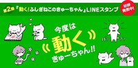 「ふしぎねこのきゅーちゃん」のLINEスタンプ。