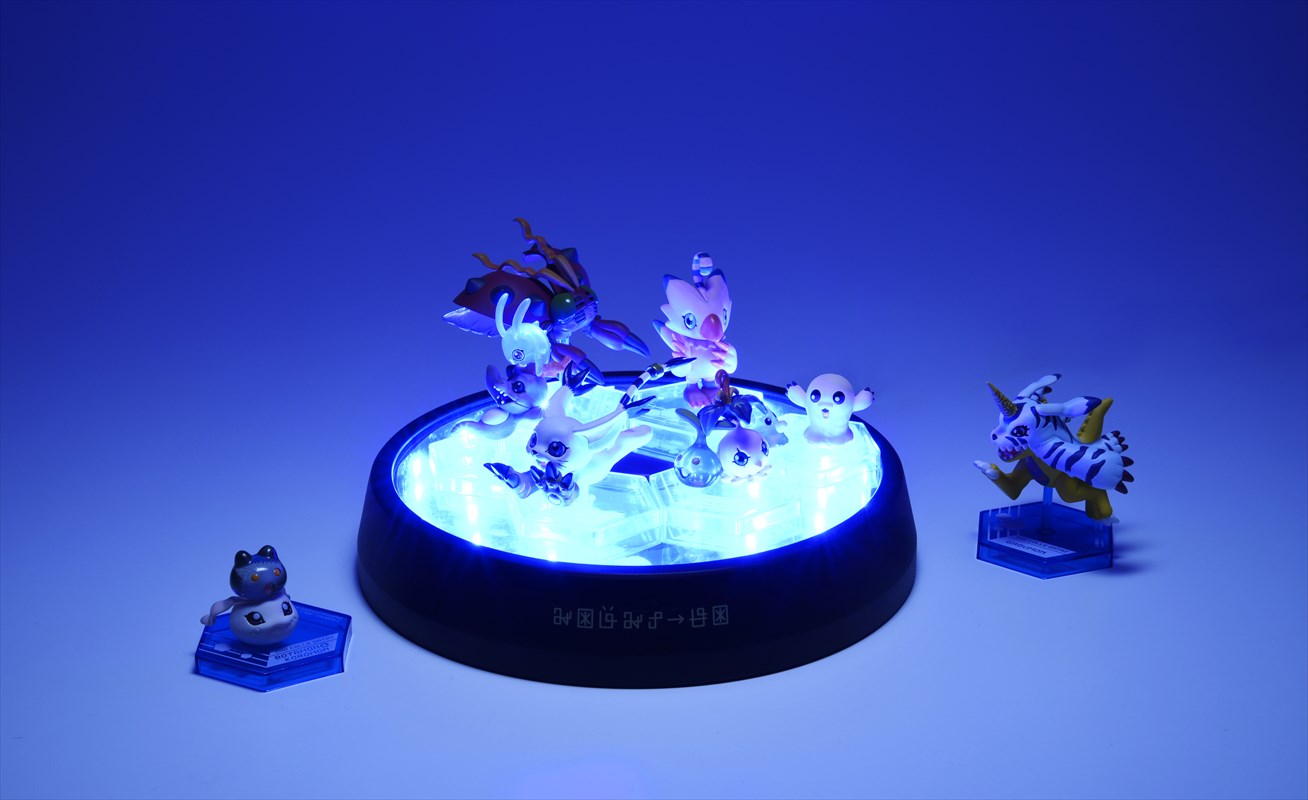 光る台座の使用イメージ。