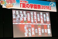 スクリーンに映された「緋弾のアリア」年表。