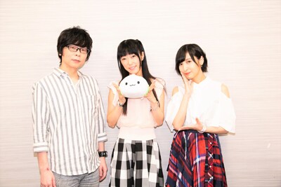 左から「緋弾のアリア」 遠山キンジ役の間島淳司、神崎・H・アリア役の釘宮理恵、「緋弾のアリアAA」間宮あかり役の佐倉綾音。