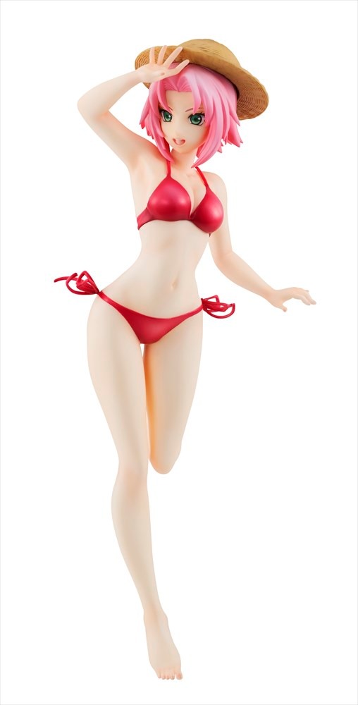 麦わら帽子を被せた姿。