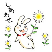 「ウサギコットン100％」のLINEスタンプ。