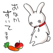 「ウサギコットン100％」のLINEスタンプ。