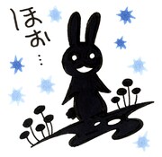 「ウサギコットン100％」のLINEスタンプ。